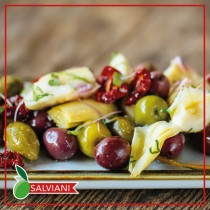 義大利原裝進口【Salviani】鹽漬有籽黑、綠橄欖｜免運